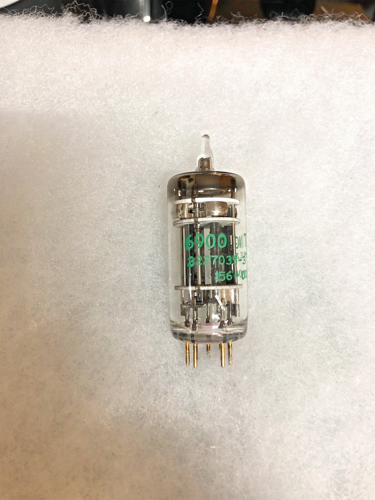 Tungsol Bendix 6900 5687 7119 Gold Pins, Black Plate Triple Mica, Super Rare
