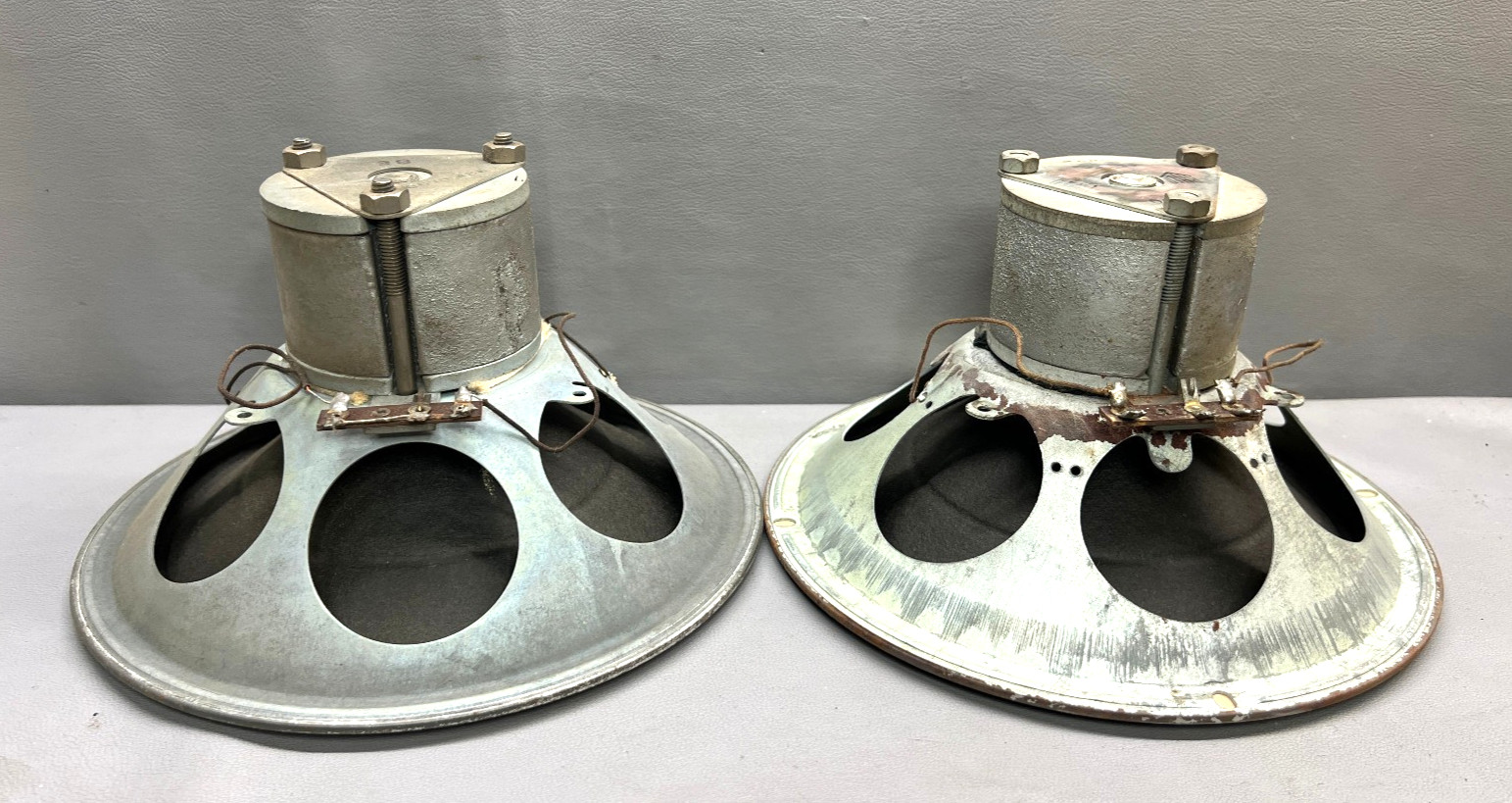 Matched Pair Philips Klangfilm ALNICo Magnet Full Range Speakers 21.5 cm 1939s