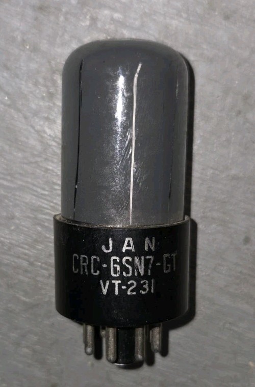 RCA Military 6SN7 GT gray glass VT231 Radio amp Vacuum Tubes Test high 104/104
