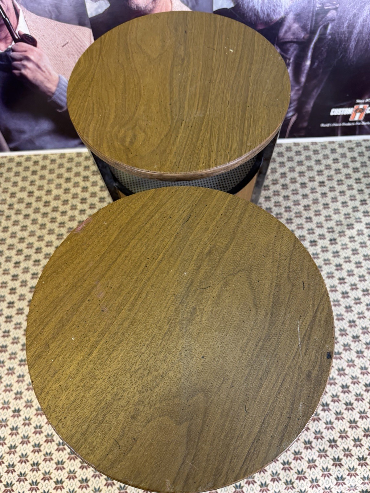 Vintage Pair Zenith Circle of Sound Speakers Mid Century Modern Omnidirectional