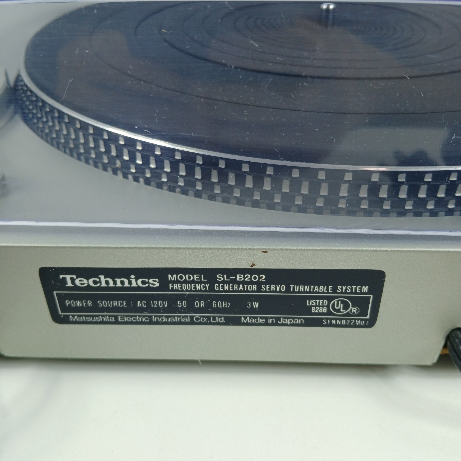 VTG TECHNICS FREQUENCY GENERATOR SERVO AUTO TURNTABLE SL-B202 TESTED