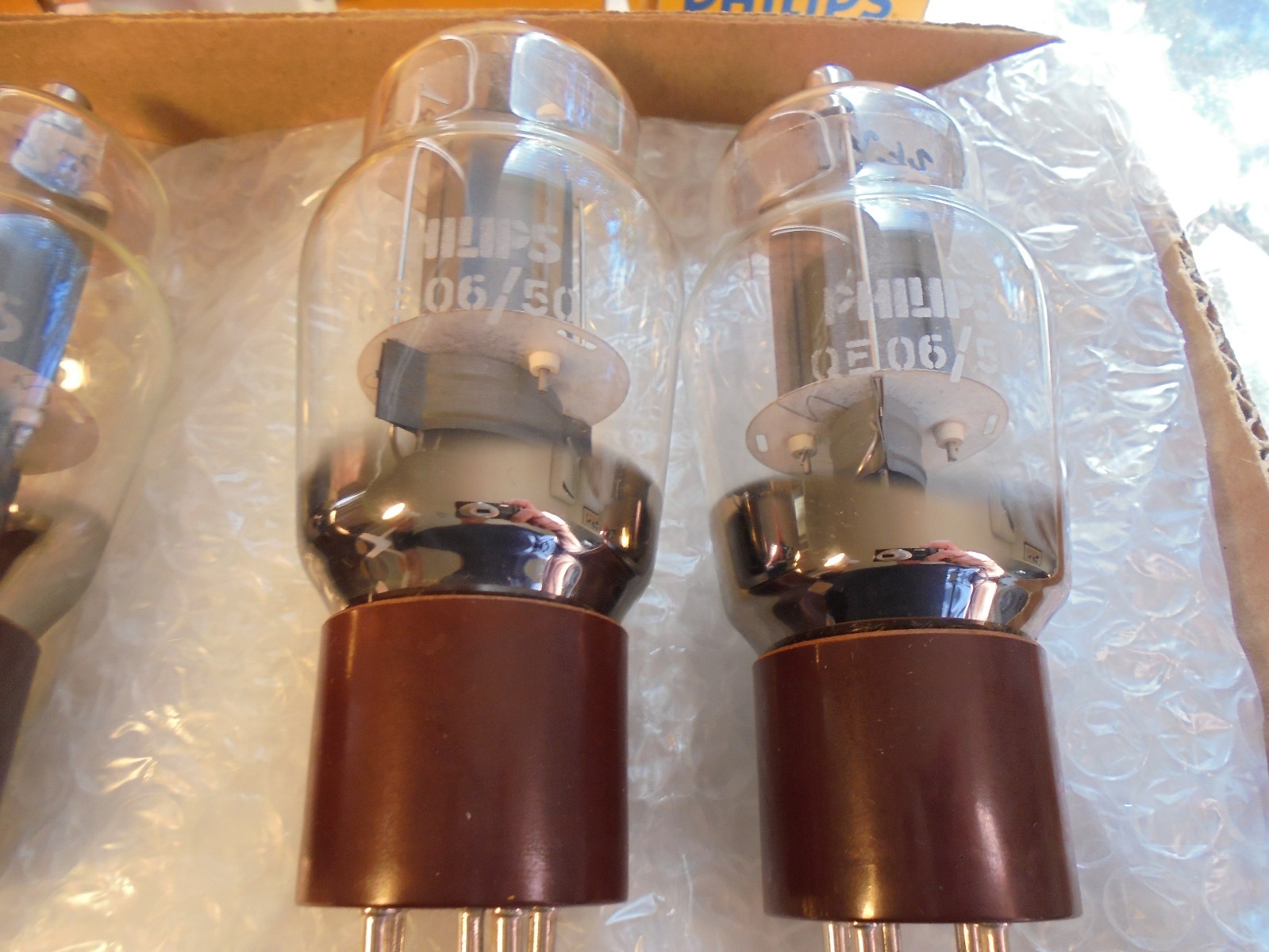 PHILIPS 807 + QE06/50 NOS QUAD OF NEW OLD STOCK NEW IN BOX VINTAGE VALVES TUBES