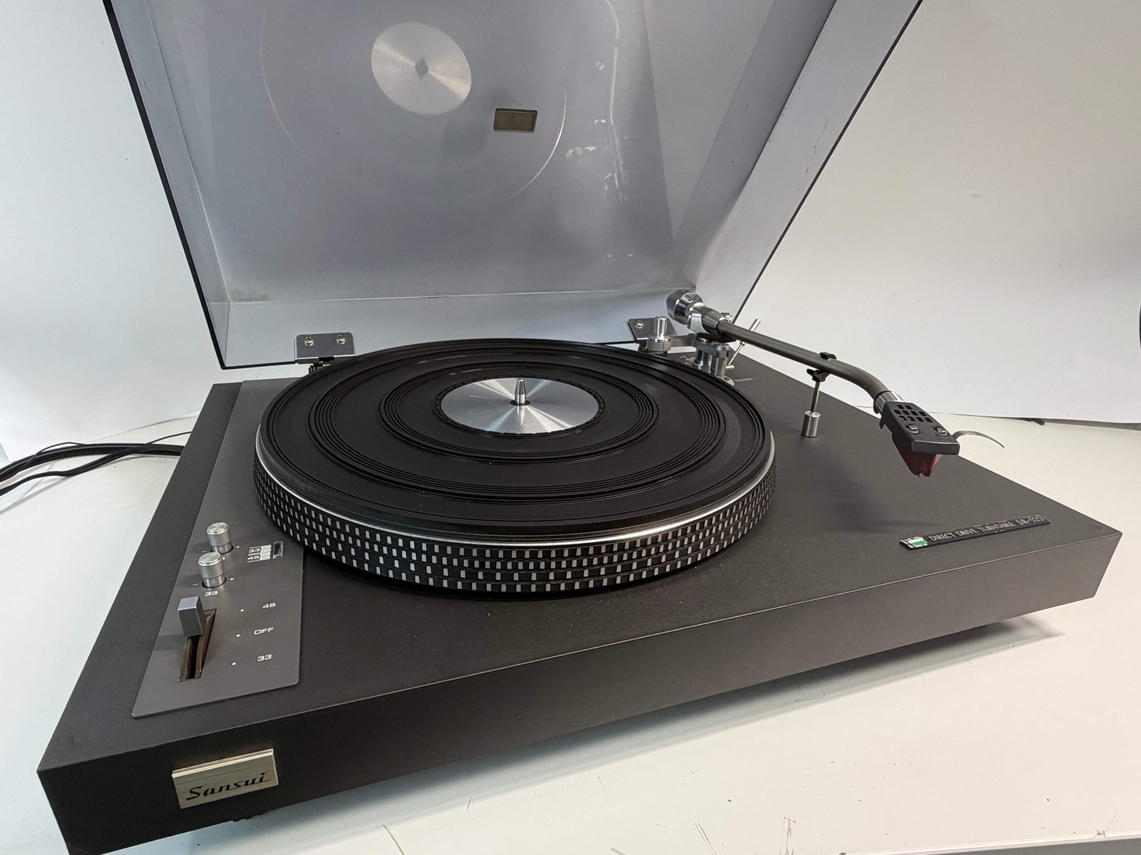 Sansui SR-525 Turntable w/ Micro Seiki MA-202 Mk II Tonearm & Ortofon 2M