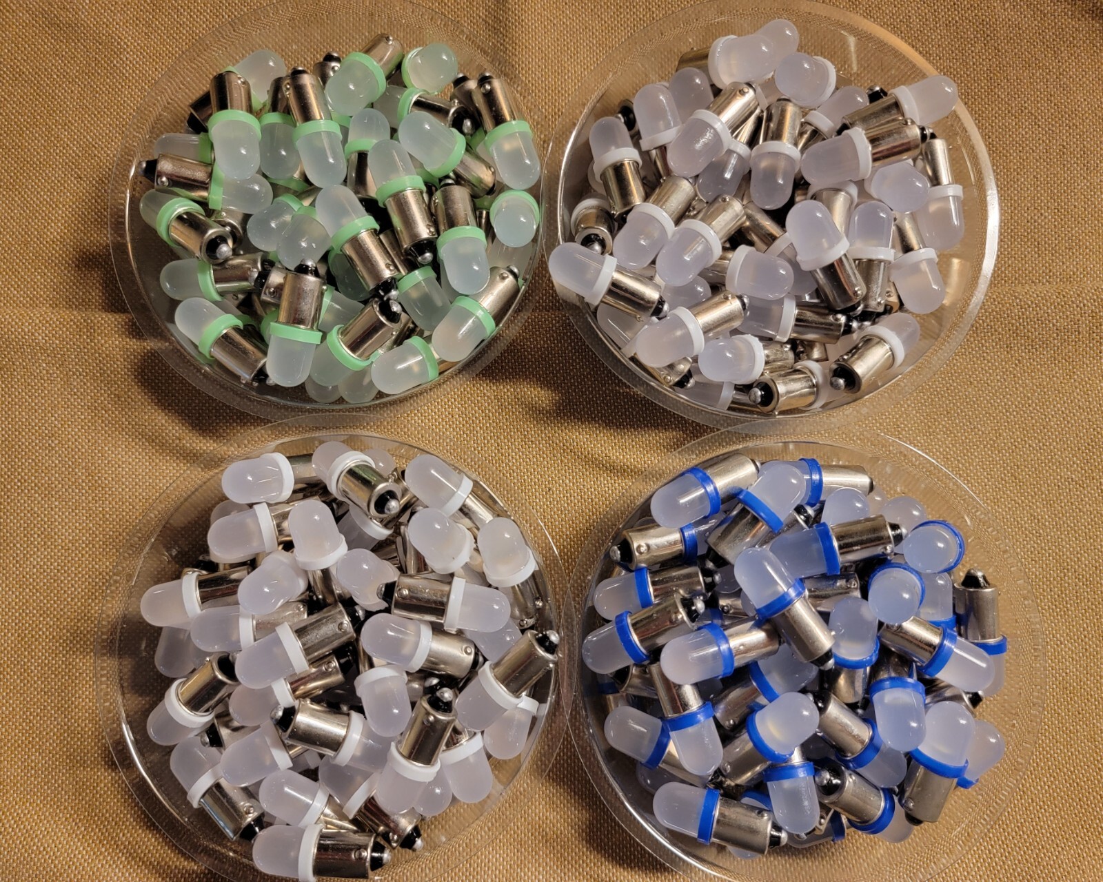 (10)FROSTED BAYONET 6.3V-8V LED LAMP/McIntosh MX113, MX114, MX115 -COLOR CHOICE!