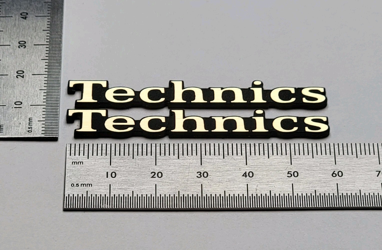 Technics Speaker Badge Logo Emblem Premium Gold Pair With Self Stick Adhesive