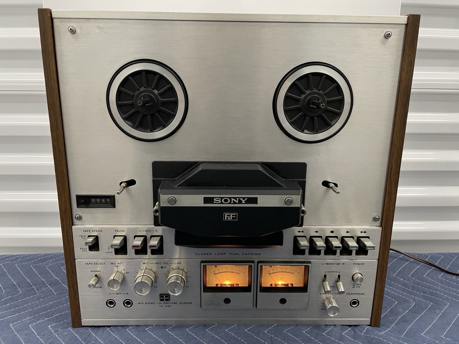 Sony TC-458 3-Head Reel-to-Reel Open Reel Deck – Powers On and Moves AS-IS