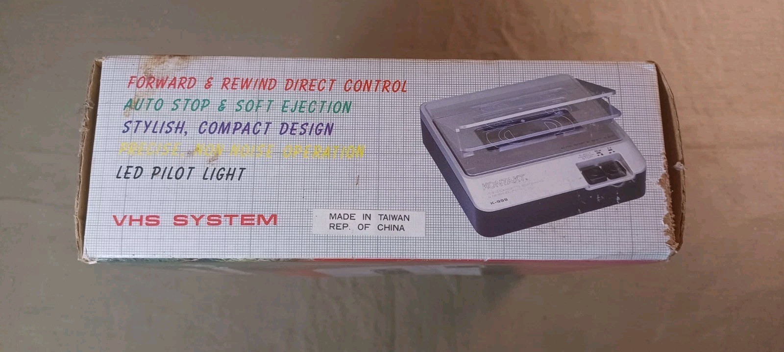 Kontakt K-999 Vintage Video Cassette Forward & Rewind Unit / Rewinder Tested!!!!
