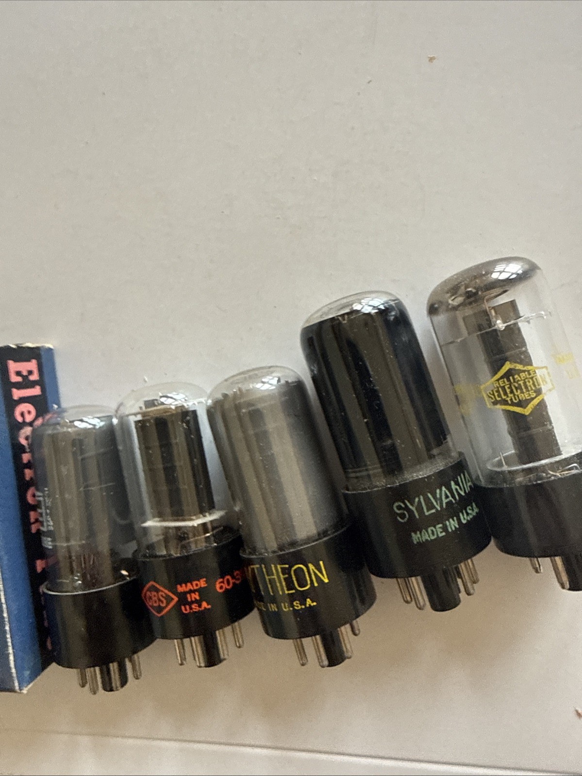 Lot Of 5:6W6GT 6DG6GT Tubes Sylvania Selectron Raytheon IEC CBS T26