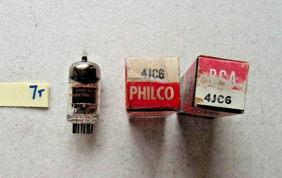 LOT OF 2 NEW IN BOX PHILCO RCA ELECTRON TUBES 4JC8 (329)