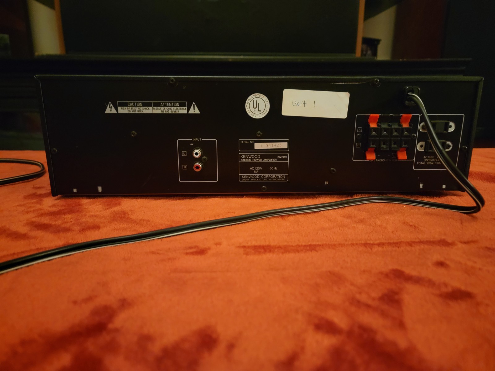Kenwood KM-991 Stereo Power Amplifier Vintage 150W/Ch Working Power Meters