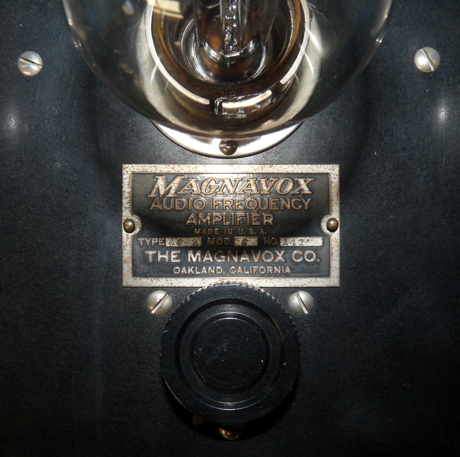 Magnavox Audio Frequency Amplifier Type AC-3 Model C w Western Electric 216A