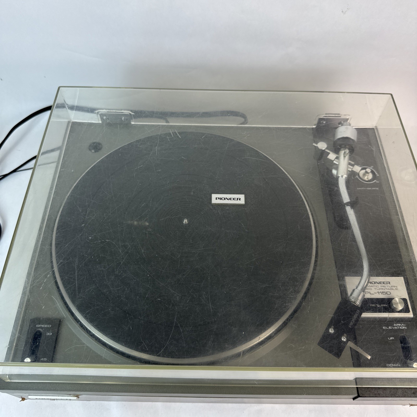 Pioneer PL-115D 2-Speed Belt-Drive Automatoc Return Stereo Turntable