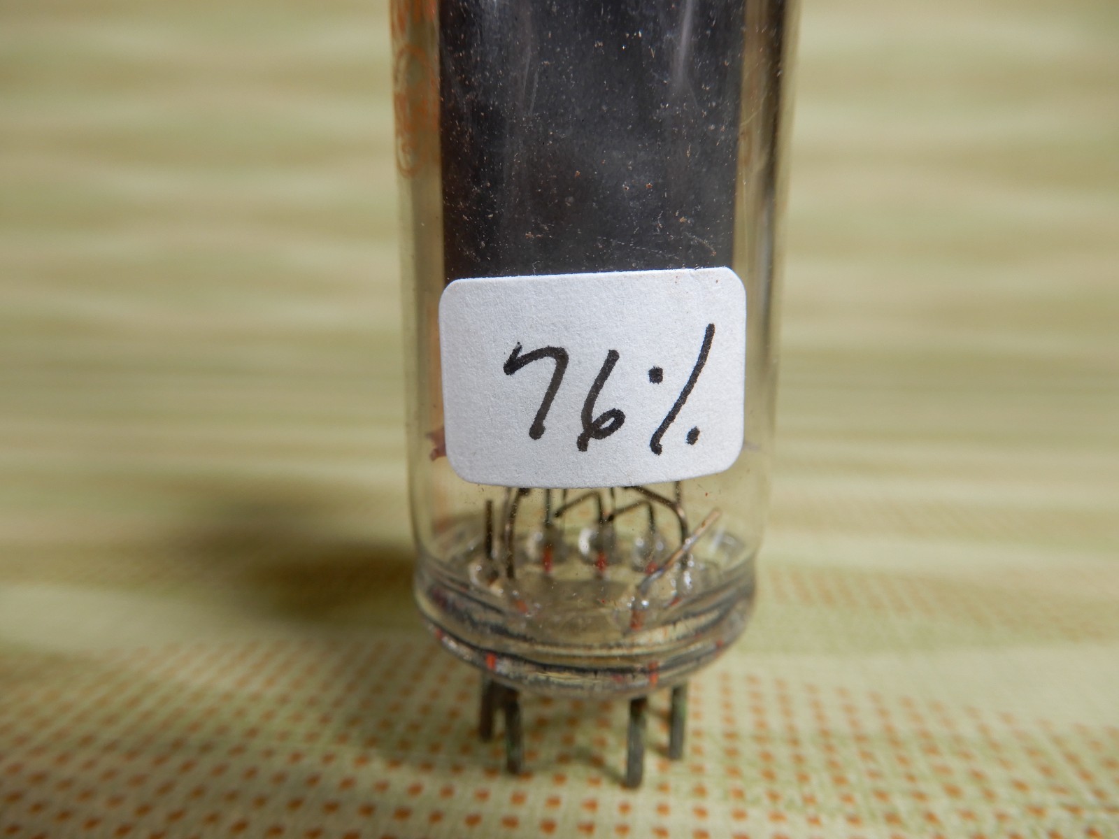 RCA Gray Plate 7189 Vacuum Tube Plate Getter Amplitrex Tested Medium 76% Gm