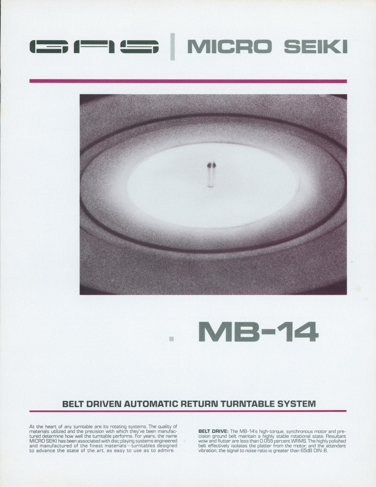 1978 Micro Seiki MB-14 DD-31 DD-24 Turntable Dealer Brochure Lot 3 Audio Stereo