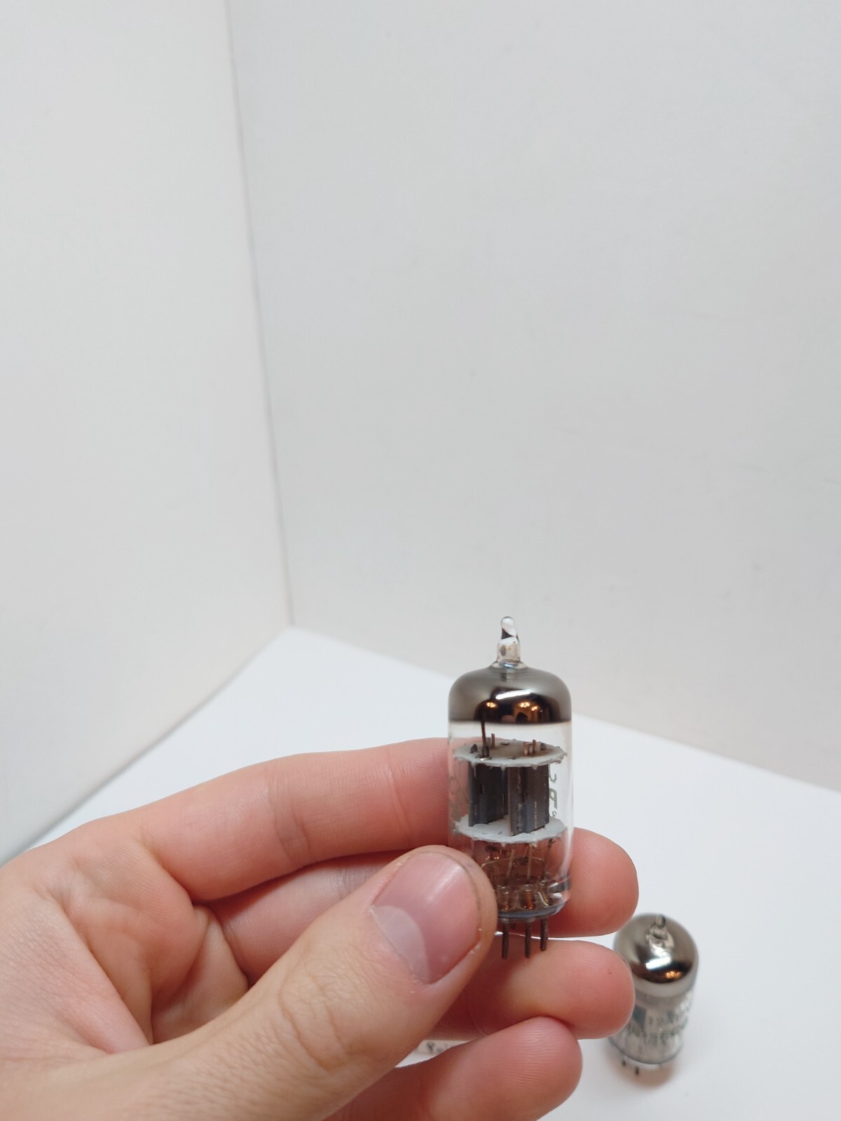Matched Pair of Philips 12AT7WC TV-7 Tested VACUUM TUBE O-Getter Grey Plate