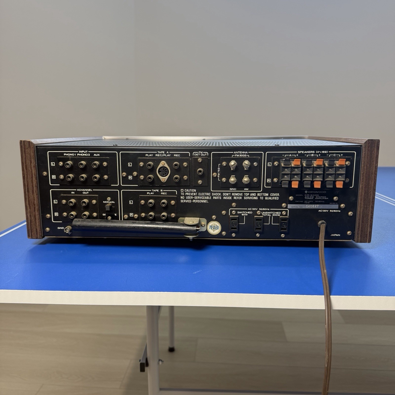 KENWOOD KR-6400 VINTAGE AM/FM STEREO RECEIVER – PARTIALLY TESTED AND WORKING!