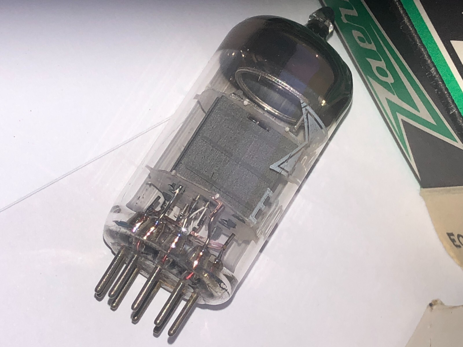 Mullard ECC803S BOXplates code R8A5 tube NOS on avo audio zaerix label