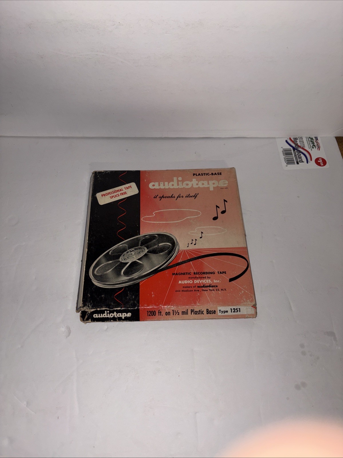 Vintage Audiotape 1200ft Type 1251 Plastic-Base Reel-to-Reels