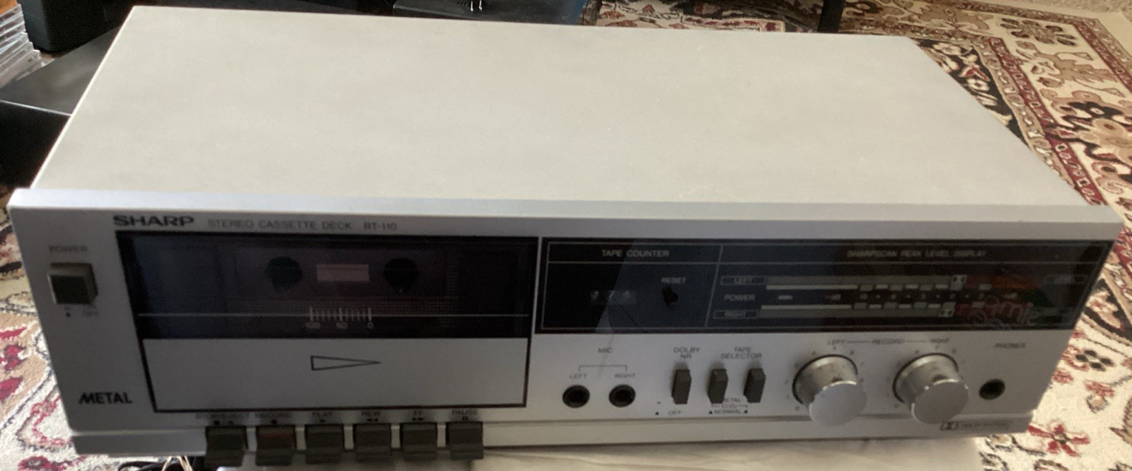 Vintage sharp RT-110 Cassette Deck Player Tested And Working
