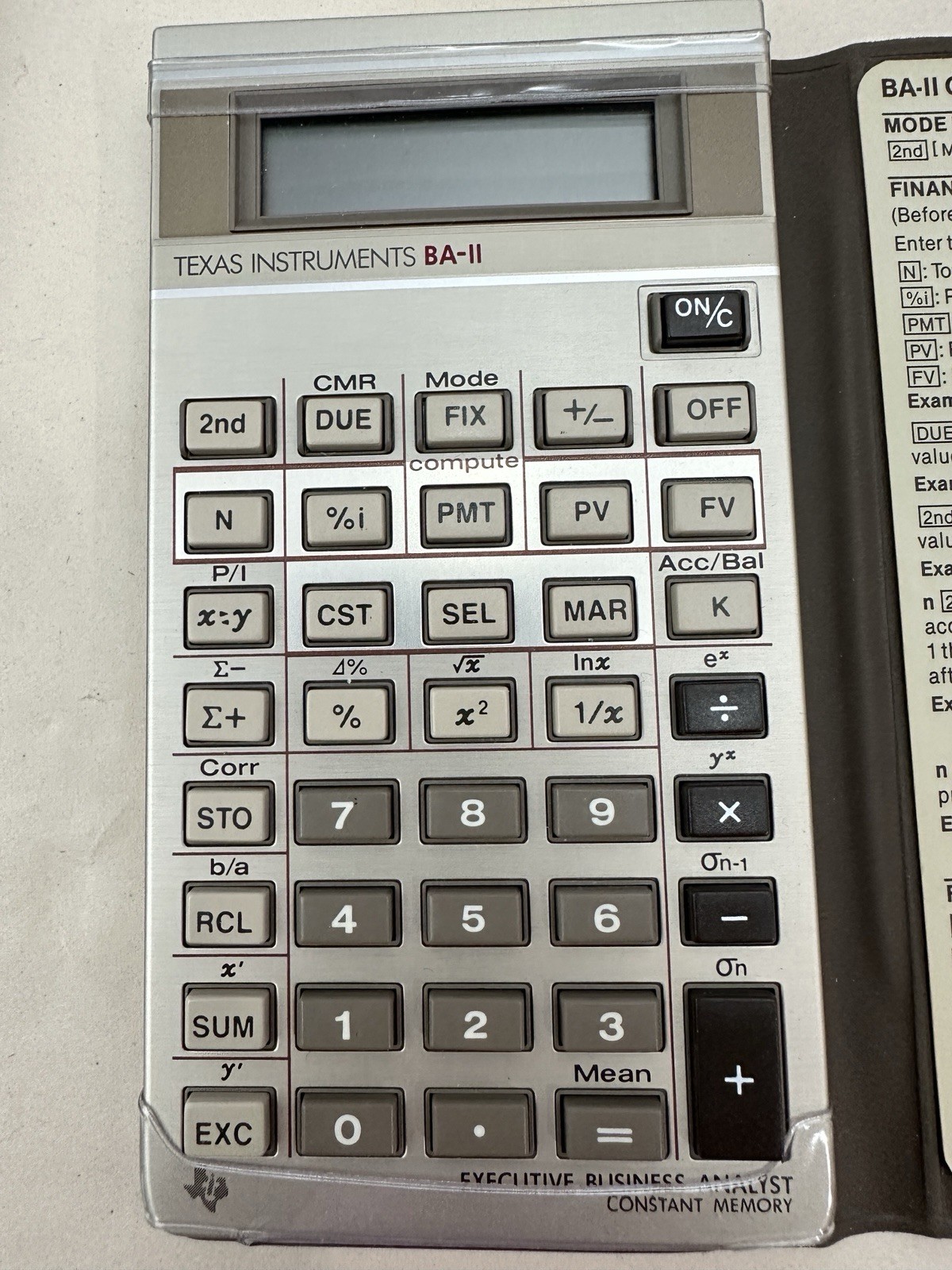 Lot Of Vintage Electronics Calculators TI BA-II, Canon LS-81Z Dictionary MWD-440