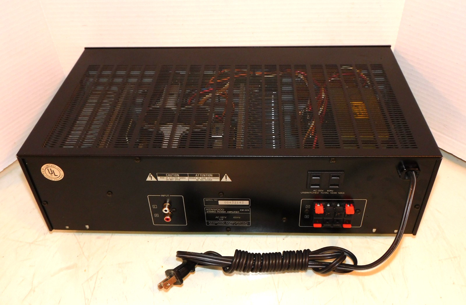 Kenwood KM-209 Stereo Power Amplifier Excellent Condition