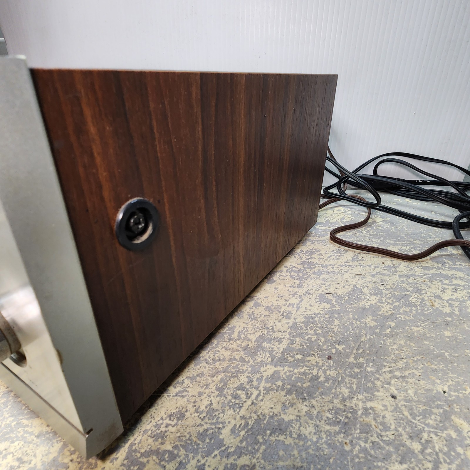 Vintage Soundesign 0480(B) Stereo Cassette Deck Player/Recorder Woodgrain Metal