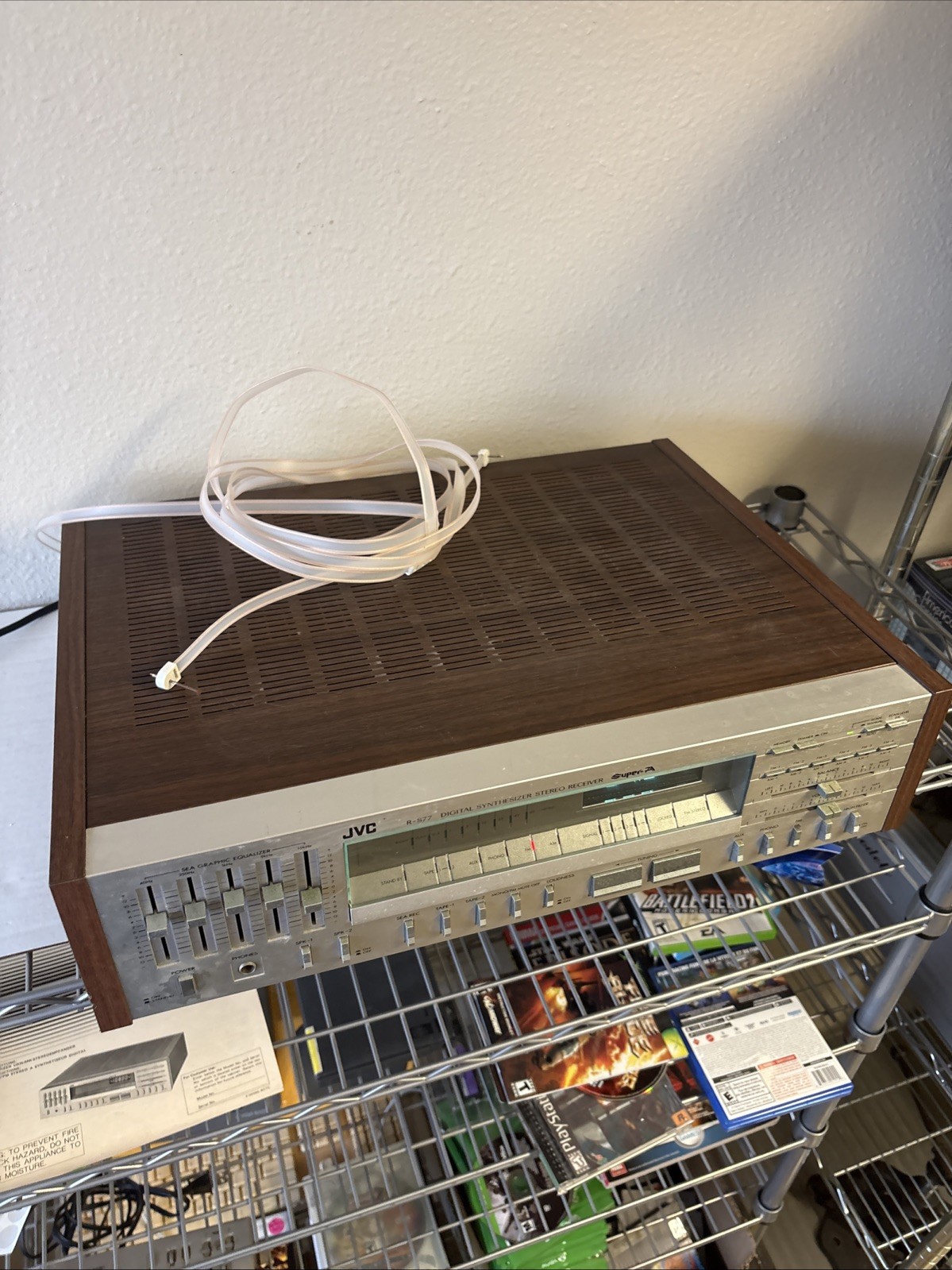 Vintage JVC R-S77 Stereo Receiver w/ Digital Synthesizer And Original Manual!