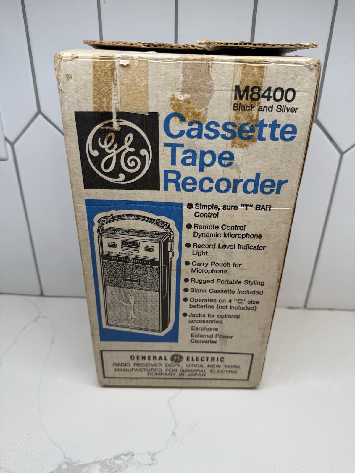 GE Vintage Cassette Tape Recorder Solid State M8400 Black And Silver – READ DESC
