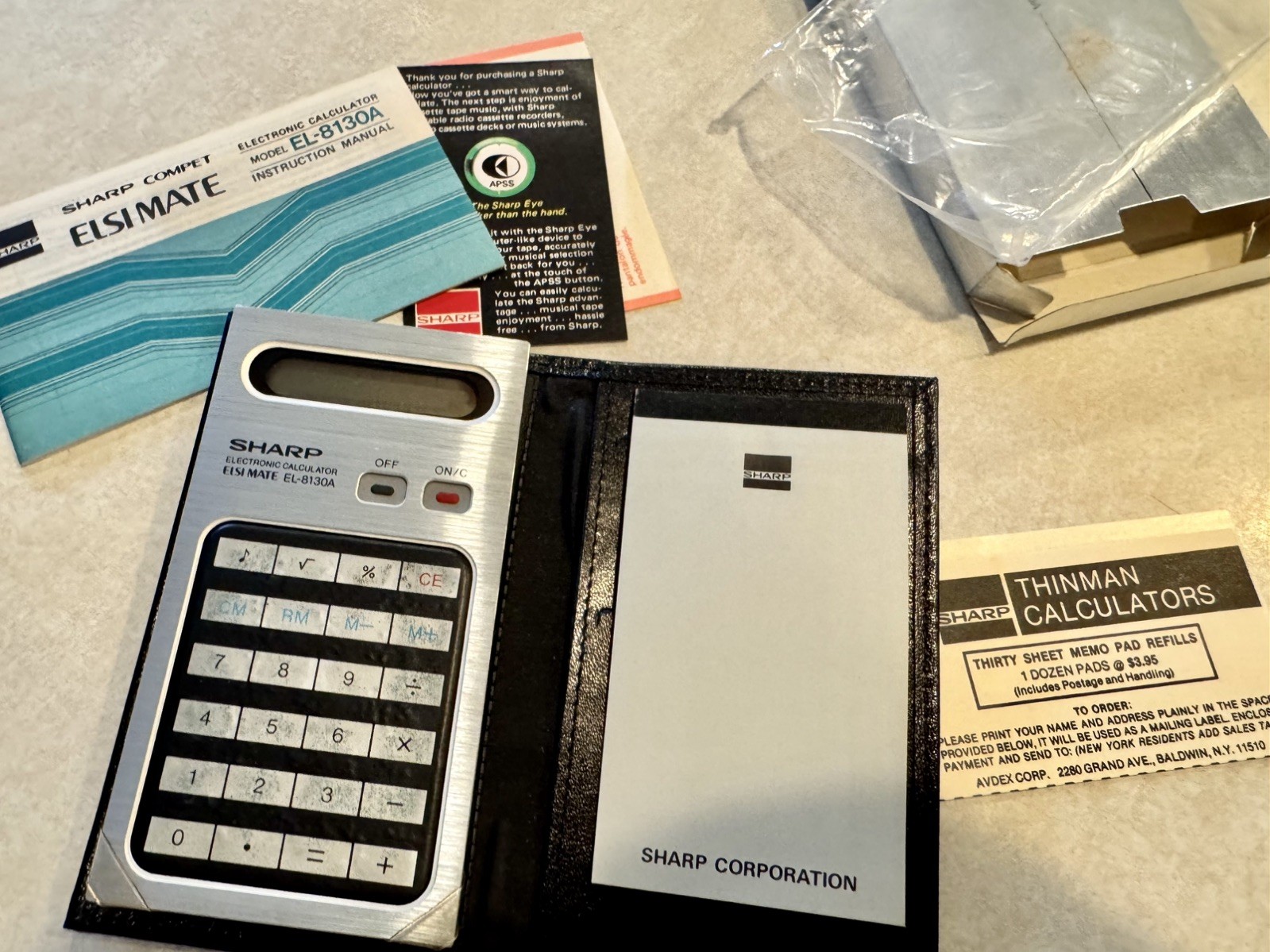 Sharp EL-8130A variant in the ELSI MATE / Super Thinman series, released 1977