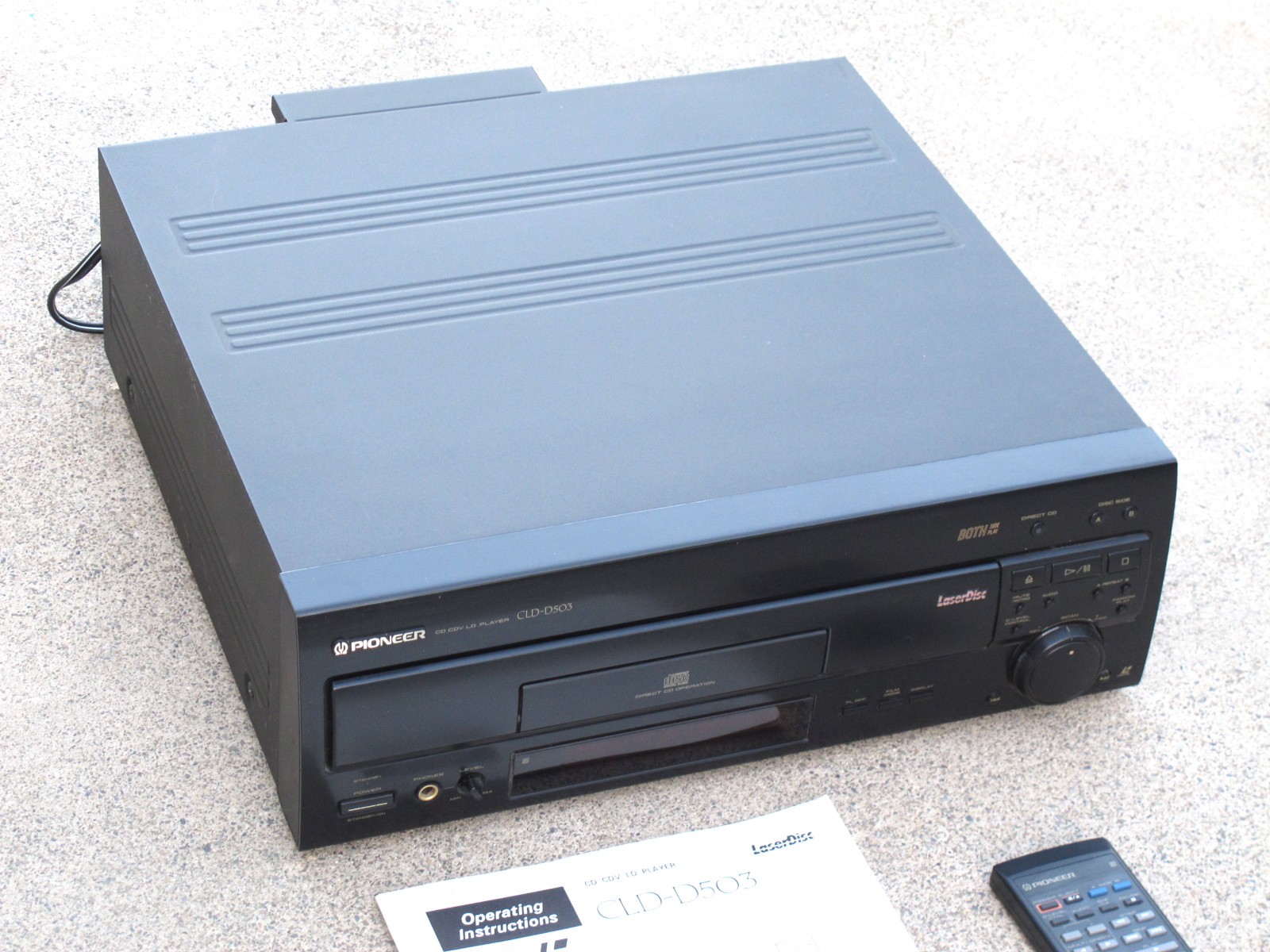 VTG Pioneer CLD-D503 LaserDisc CD w/ Remote & Manual Working w/ Issue READ!