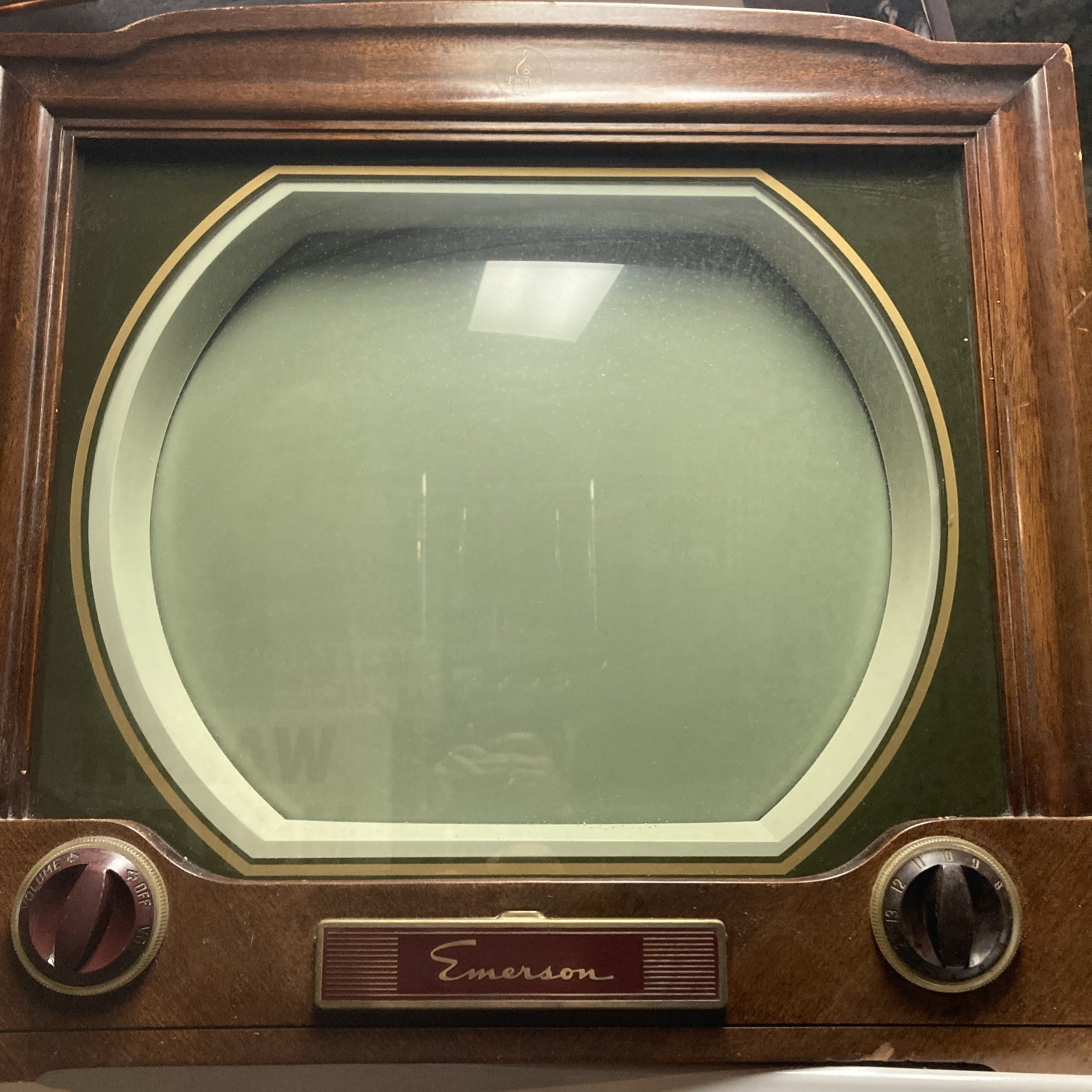 *Rare* VTG 1950s Emerson Mod. 661 Series B Black & White Television TV Art Deco