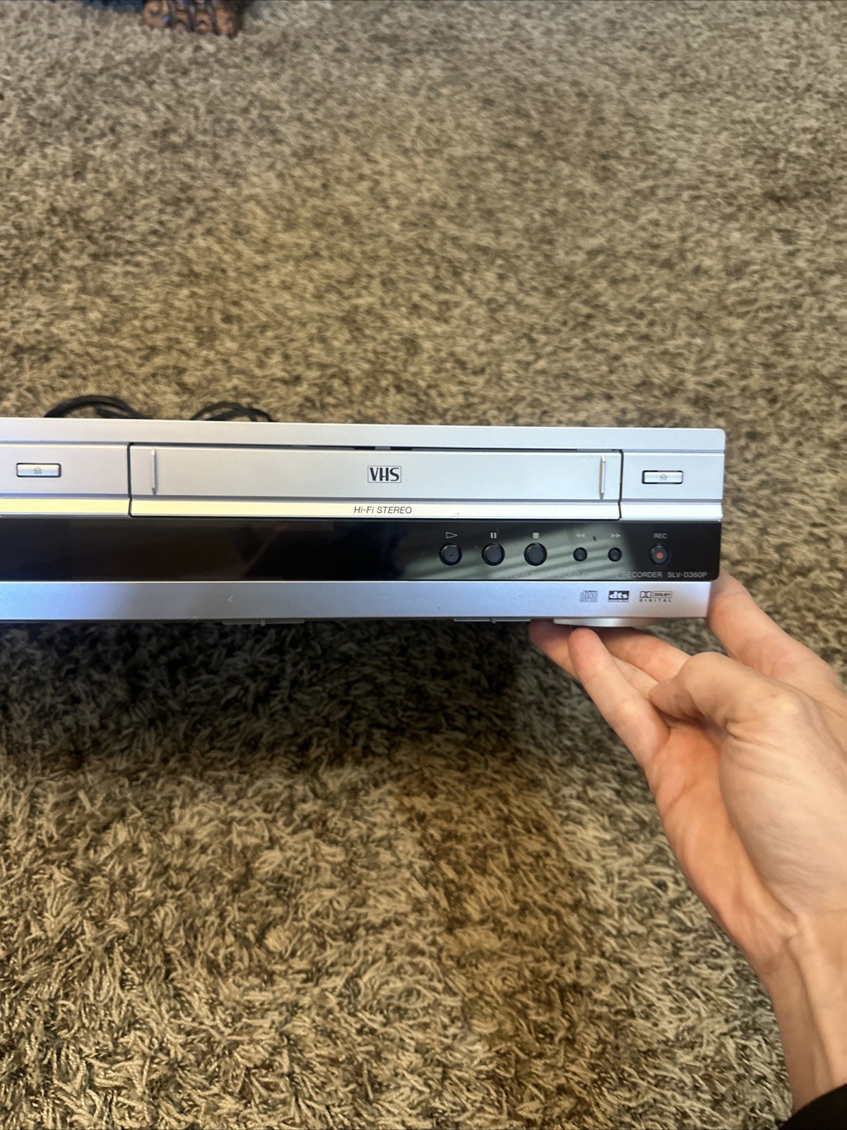 Sony DVD VCR Combo Player SLV-D360P Silver VHS Recording-WITH REMOTE WORKING