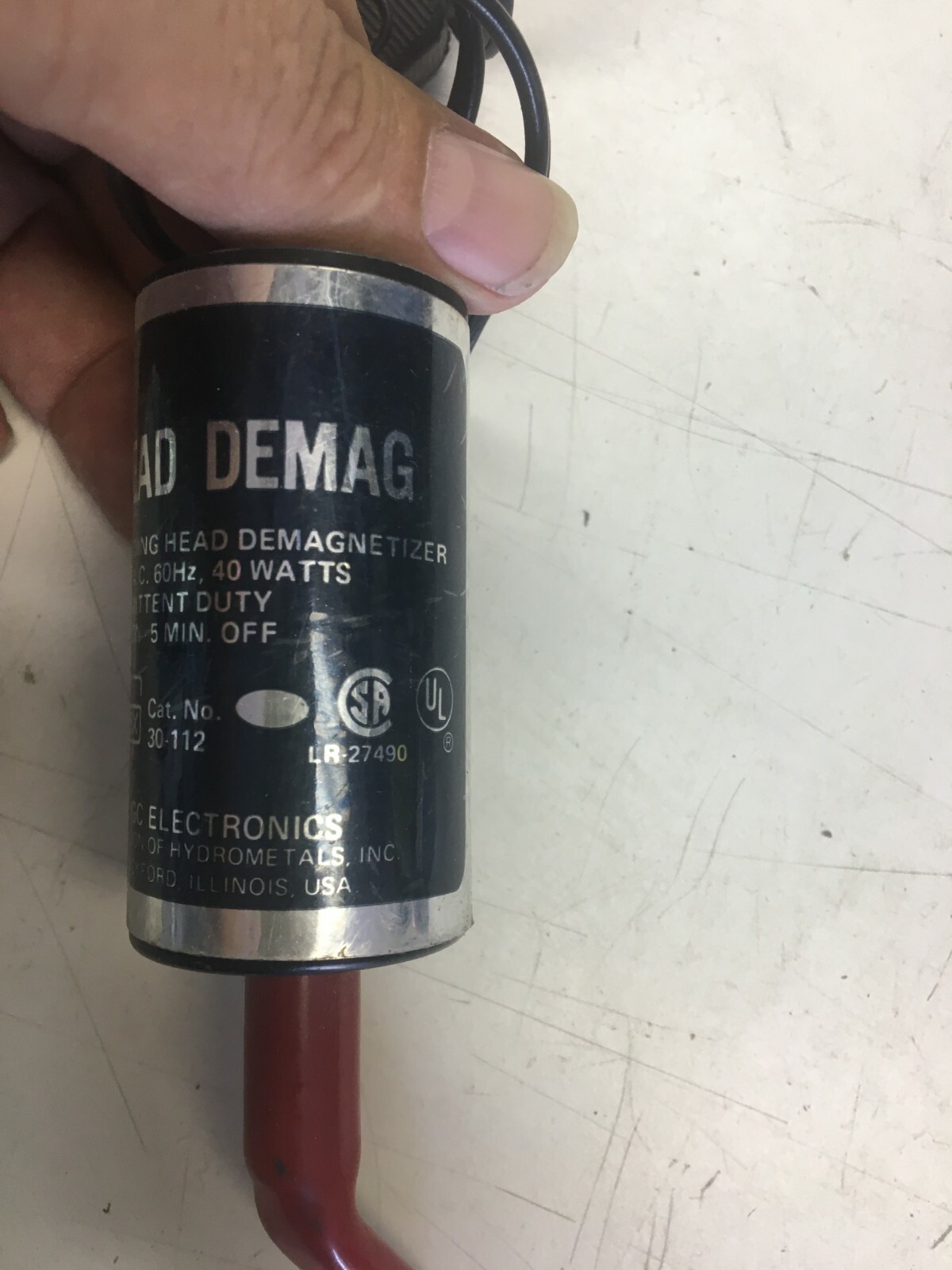 Audiotex Head Demag Recording Head Tape Demagnetizer 40 Watts Cat #30-112