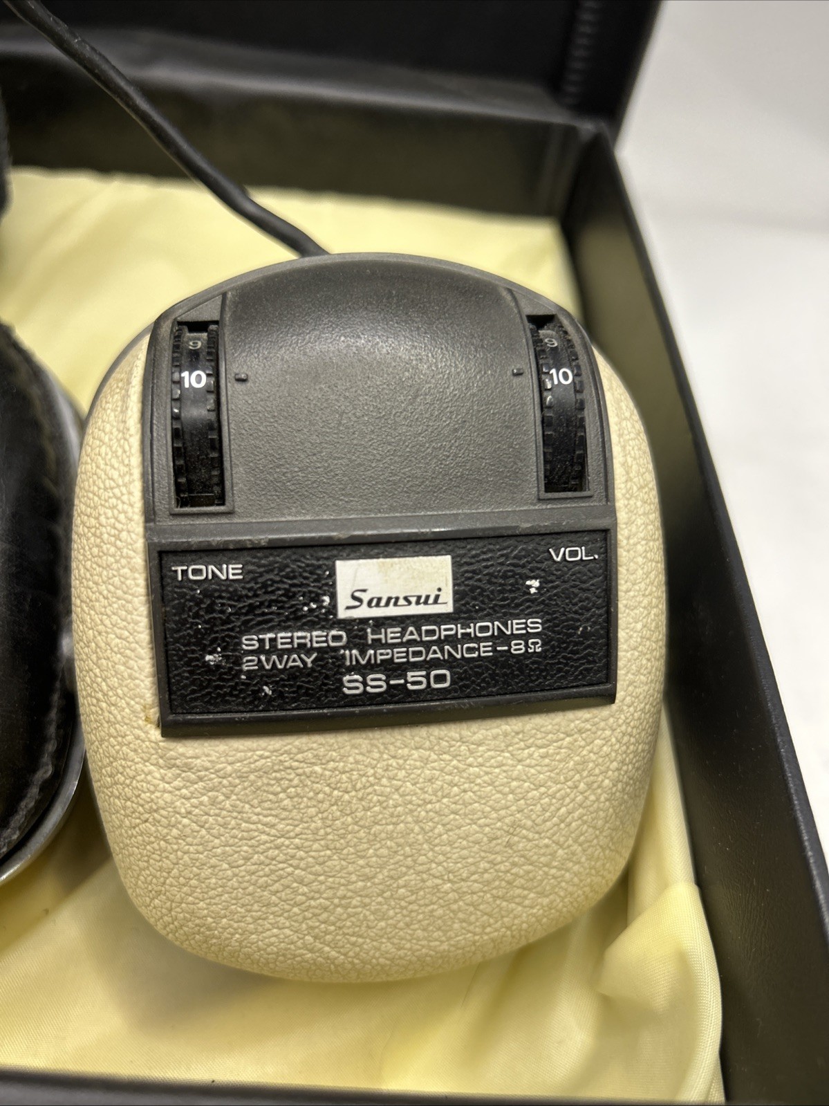 SANSUI Stereo Headphones SS-50 Vintage Japan Volume Tone Control 2 Way 8Ohm(104)