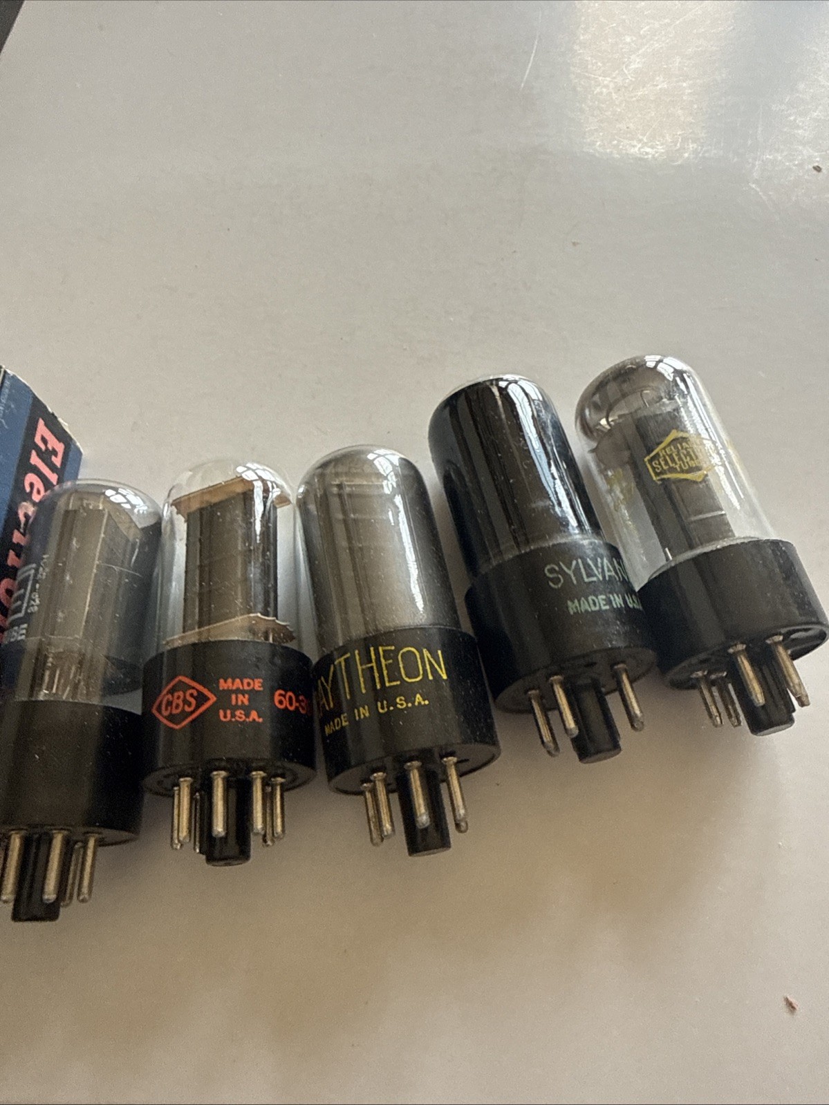 Lot Of 5:6W6GT 6DG6GT Tubes Sylvania Selectron Raytheon IEC CBS T26