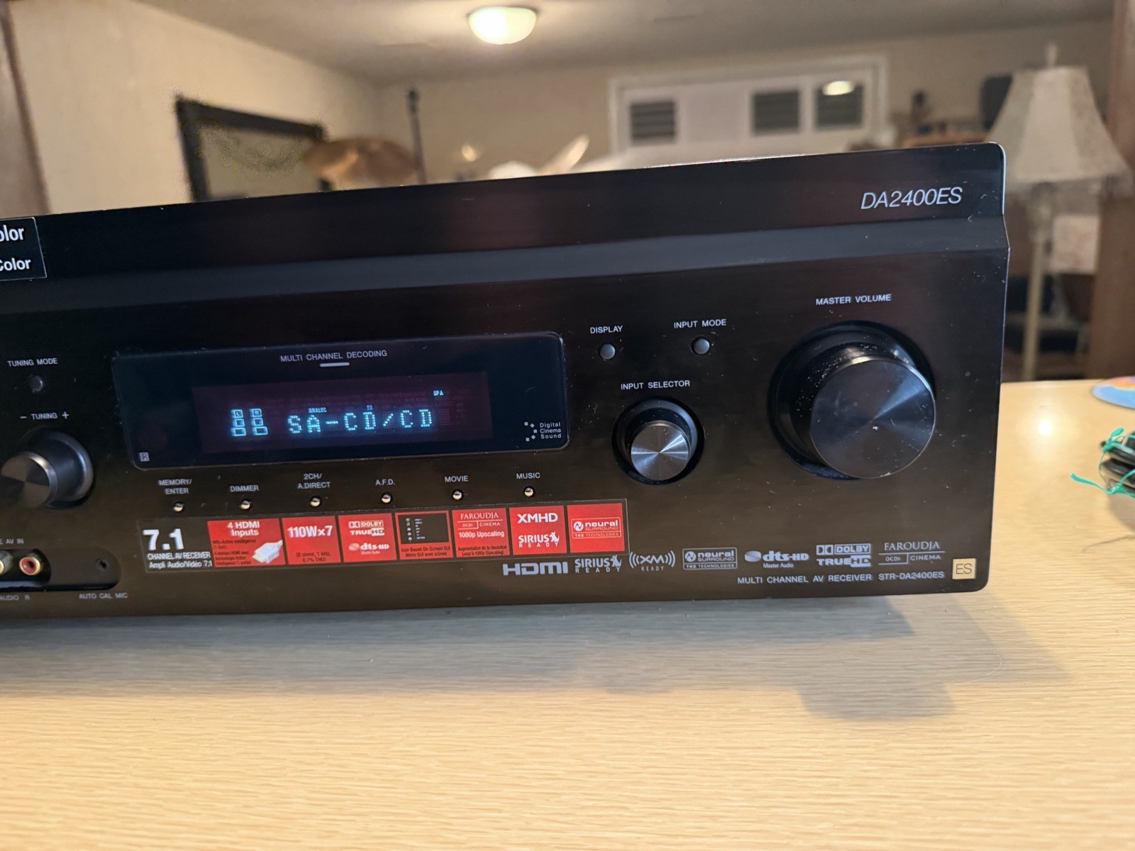 Sony STR-DA2400ES AV Receiver 7.1 Channel Surround Sound Amplifier Fresh Service