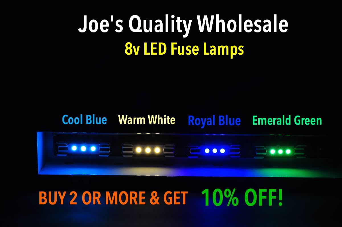 BUY(5)GET(5)FREE LED 8V FUSE LAMPS/ STEREO RECEIVER-8080 9090 7070/BULBS/ Sansui