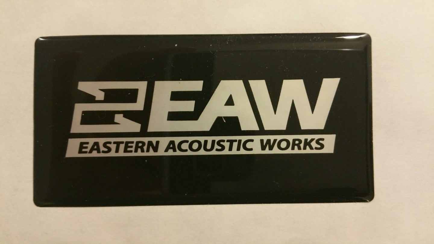 Premium EAW Speaker Cabinet Logo Badge Soft Sticker Plastic Type (2 Badges)