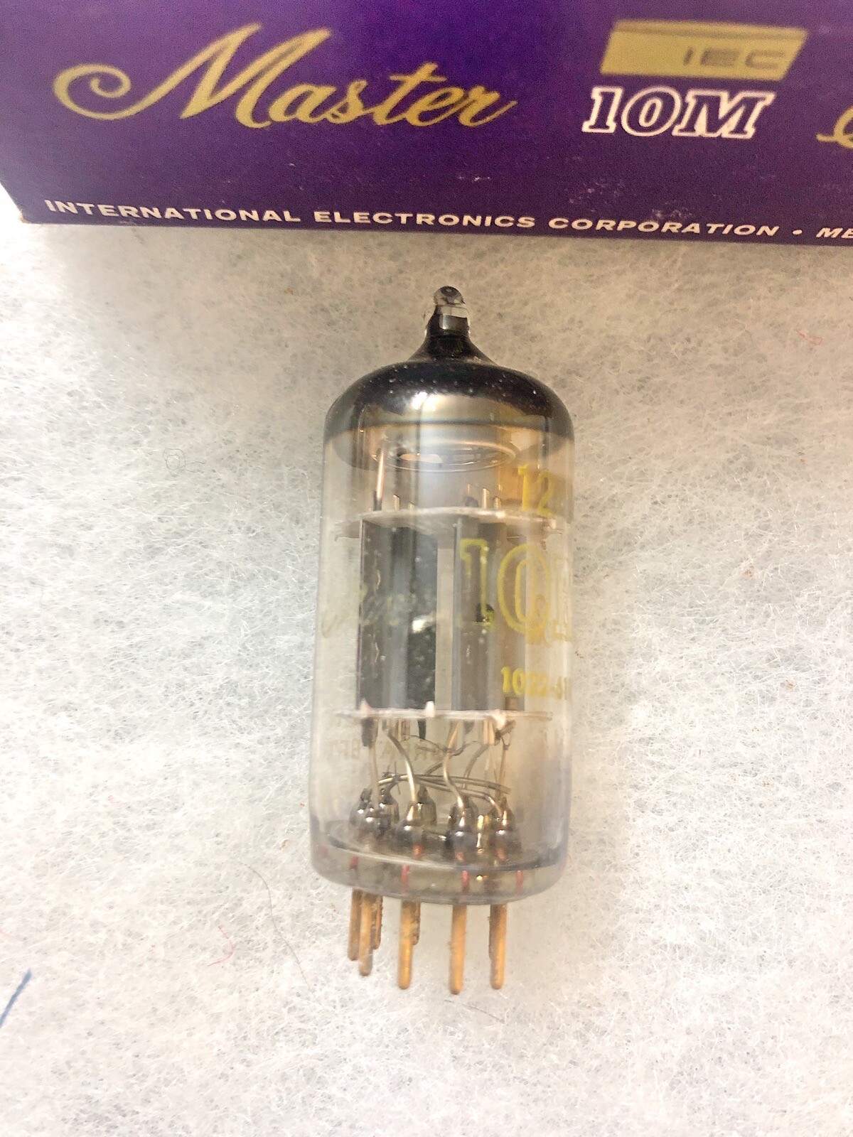 Mullard 10M ECC82 12AU7 Gold Pins Tested Strong Excellent Sounding