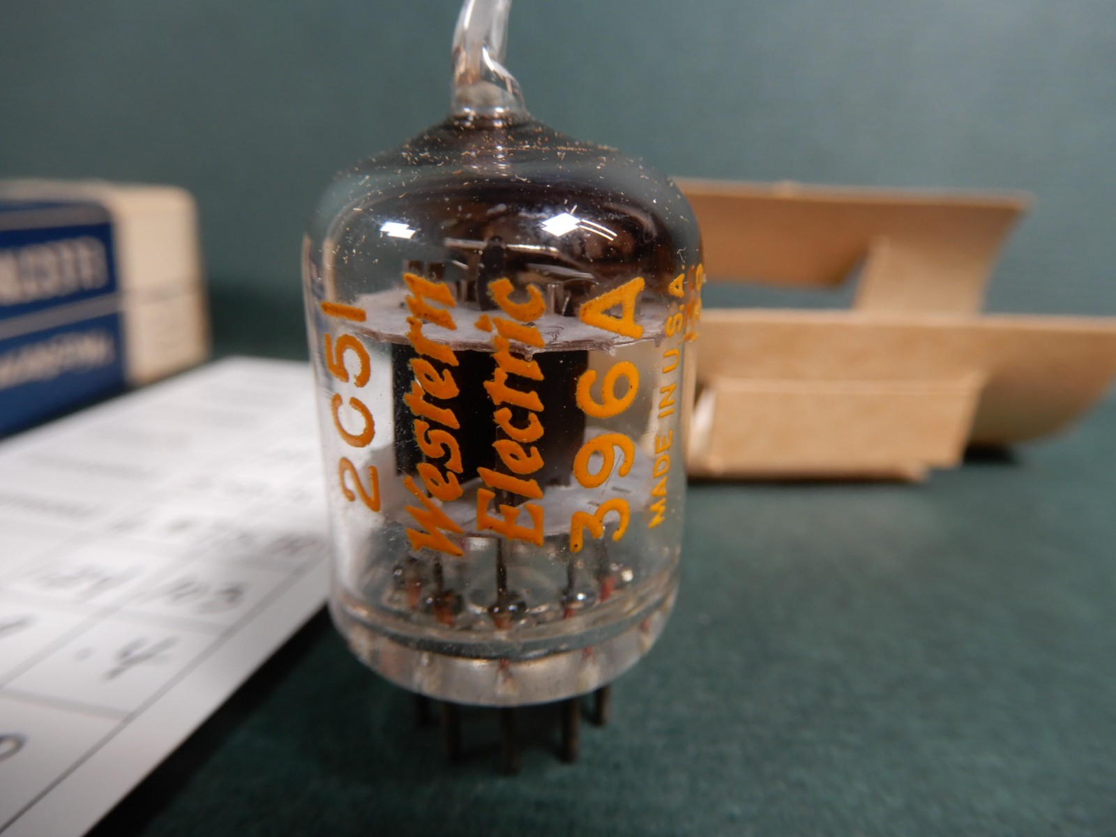 Western Electric 2C51 396A Vacuum Tube Amplitrex Tested 124/103% Gm