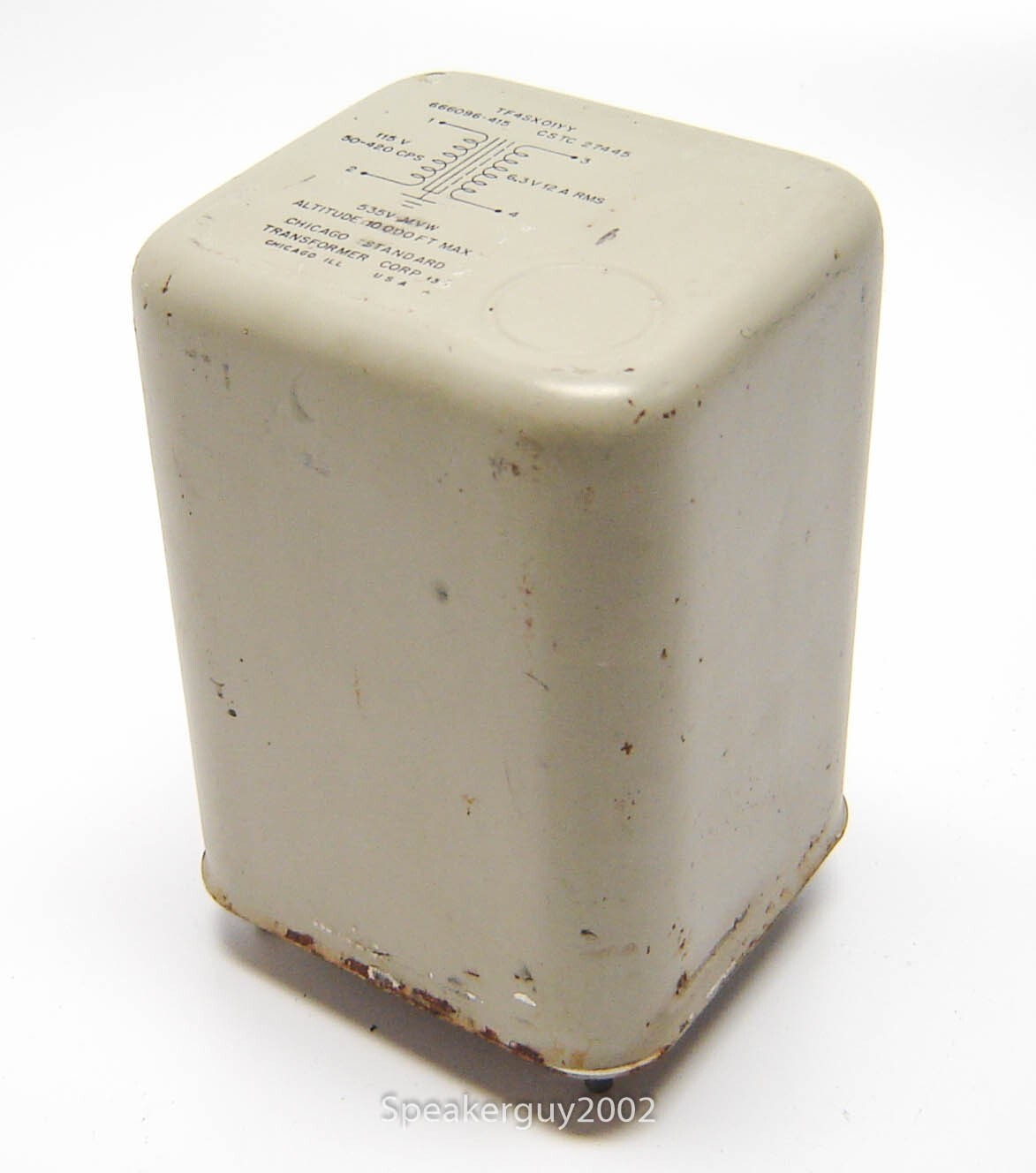 Vintage Chicago Tube Filament Transformer / TF4SX01YY / 6.3V 12A — KT