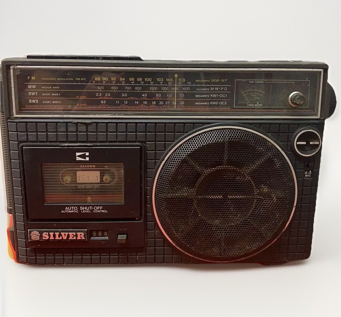 Vintage Silver RT400 AM/FM Radio Tabletop Model Shin-Shirasuna Made In Japan