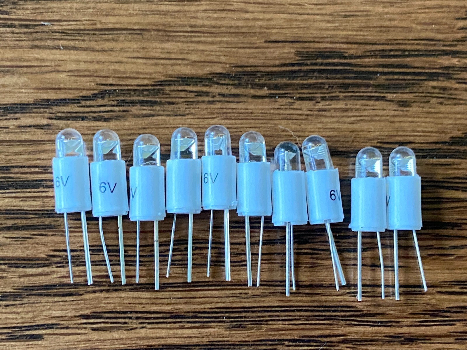 10 New Warm White 6V Bi-Pin LED Lamps Light Bulbs Replace 7349 7377 7380 7381