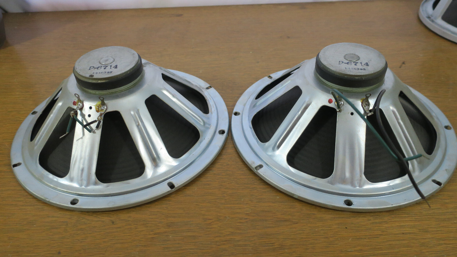 Lot of 2 Vintage Lowery Electric Organ 12 Inch Full Range Speakers Working ASIS