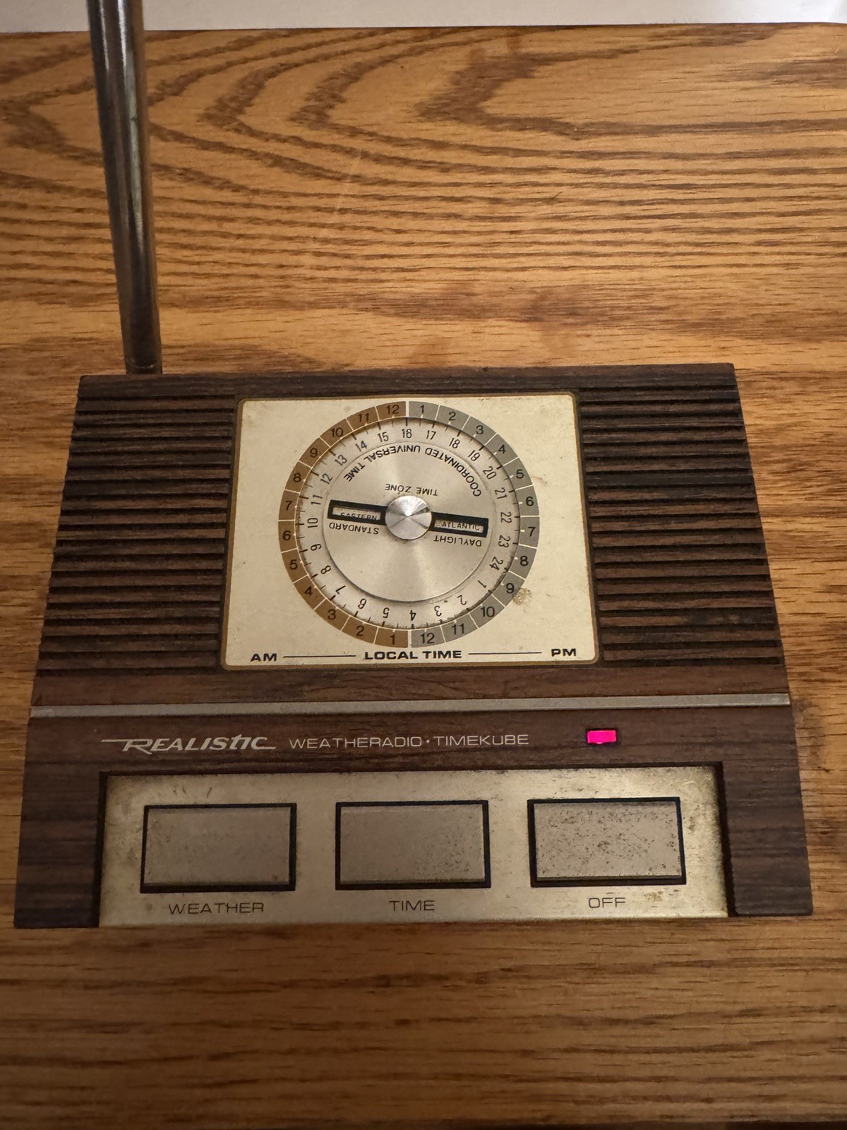 Vintage Realistic Weatheradio-Timekube Weather Radio (works)broke antenna