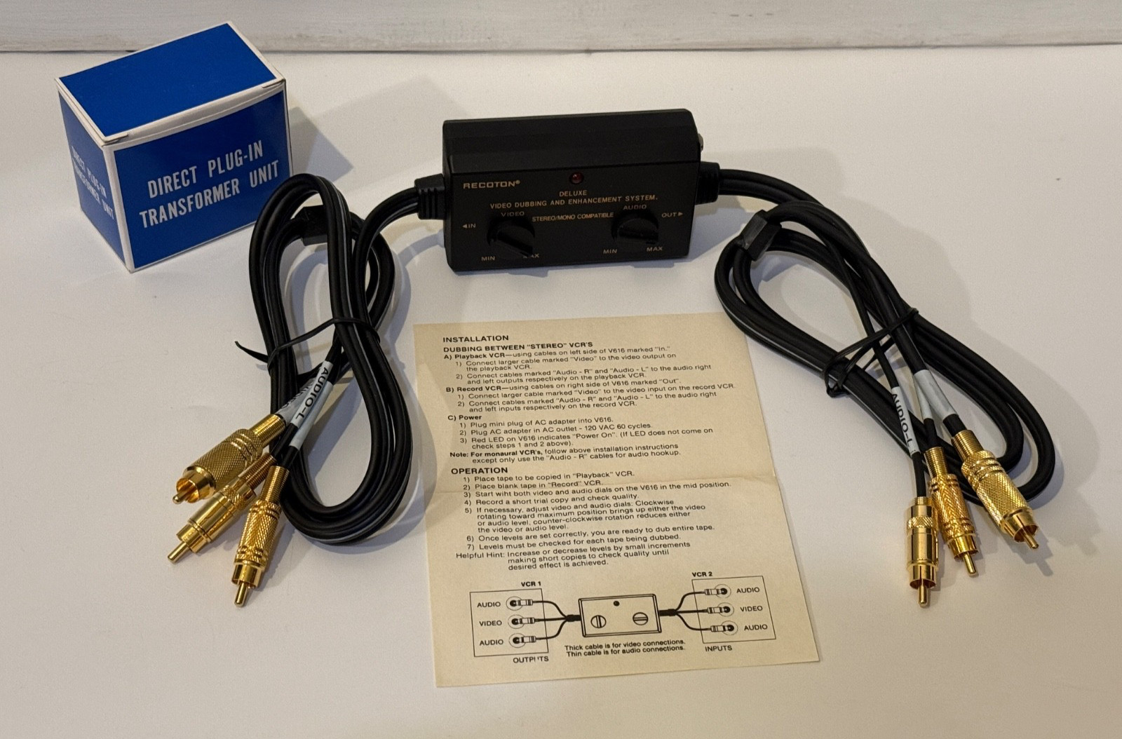 📼 Recoton V616 Deluxe Video Dubbing & Enhancement System NOS Vintage RCA