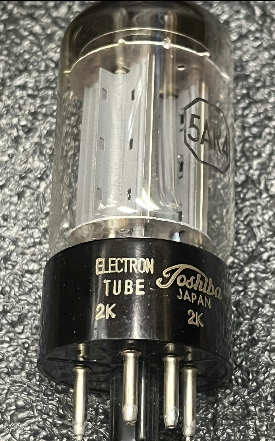 RARE SUPER GRADE NOS 5AR4 GZ34 TUBE *3 MICA OLD TOSHIBA 1960 BETTER THAN MULLARD