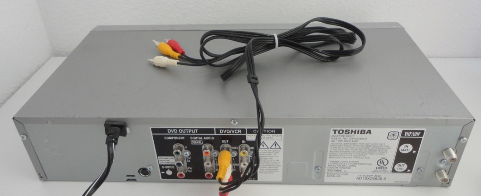 Toshiba SD-V393 DVD/VCR Combo Hi-Fi w/ Remote Control Works