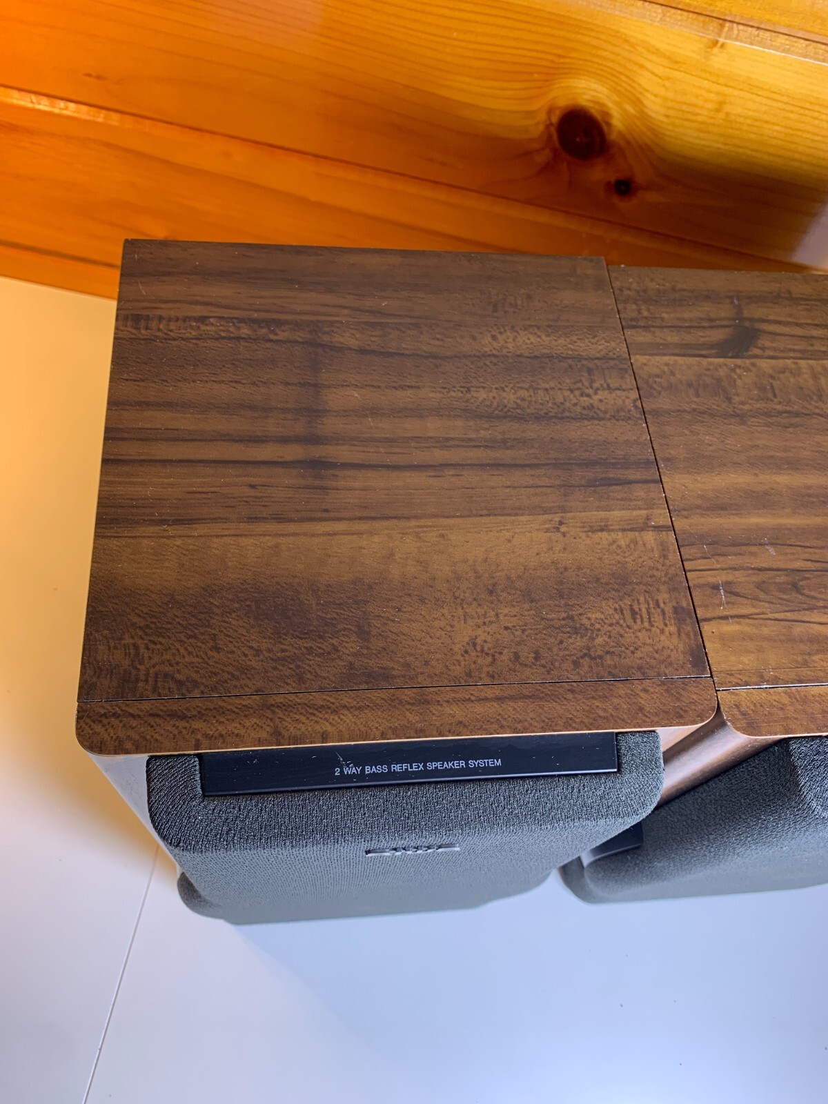 Vintage 1990s 90s AIWA Bookshelf Speakers SX-LM10 40 Watts 6 Ohms 2-Way Brown