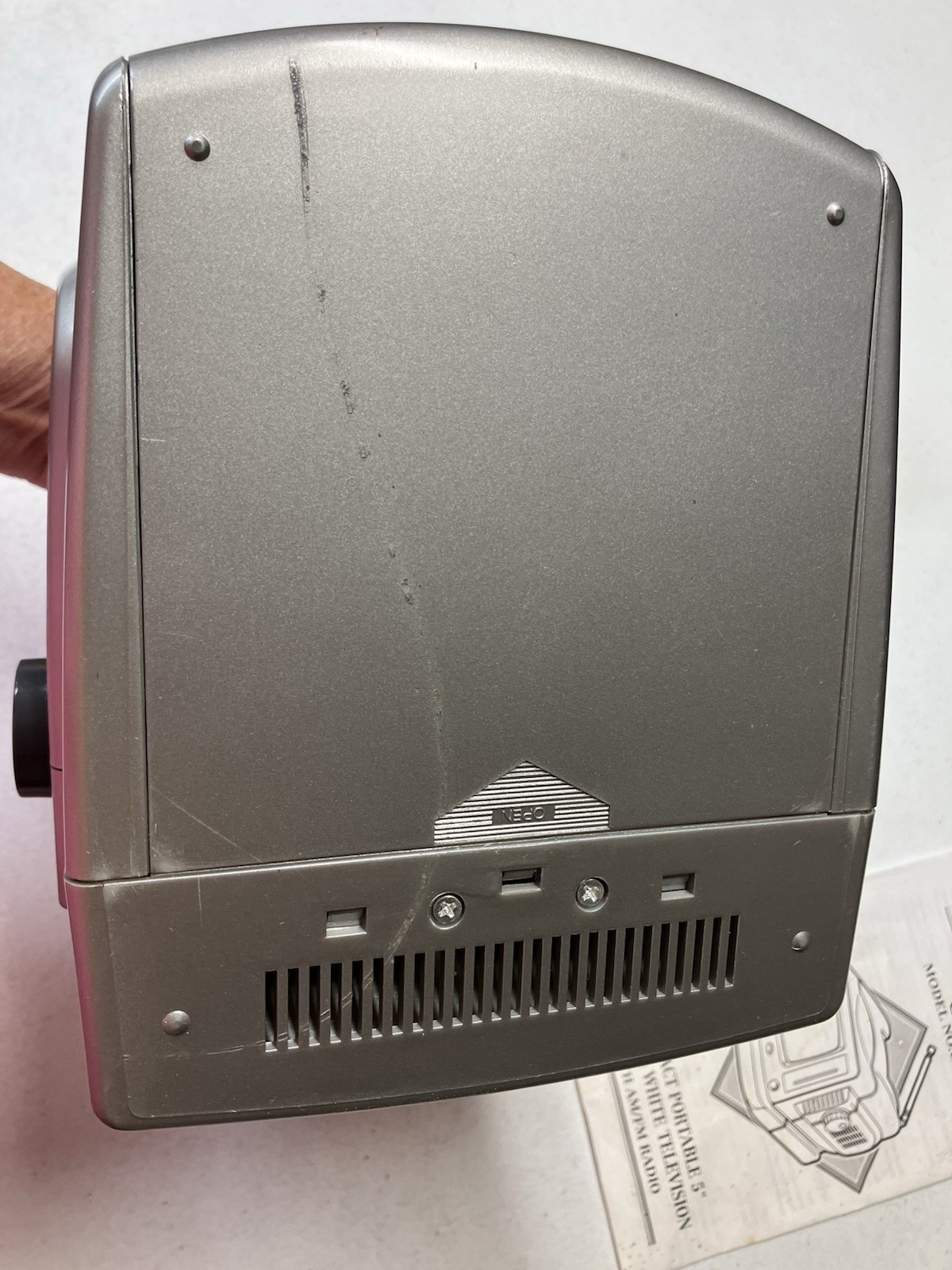 Coby CX-TV1 5” Portable B&W CRT TV AM FM Radio Tested *Read*